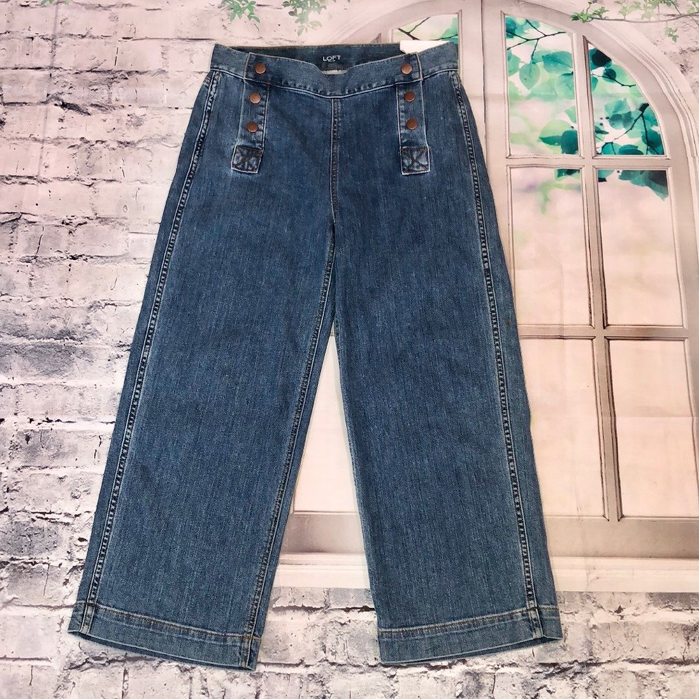 Loft Jeans Wide Leg Crop